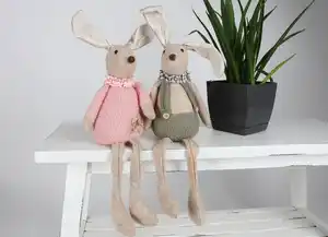 Großer Deko-Hase als Kantenhocker 59cm Hasenmädchen