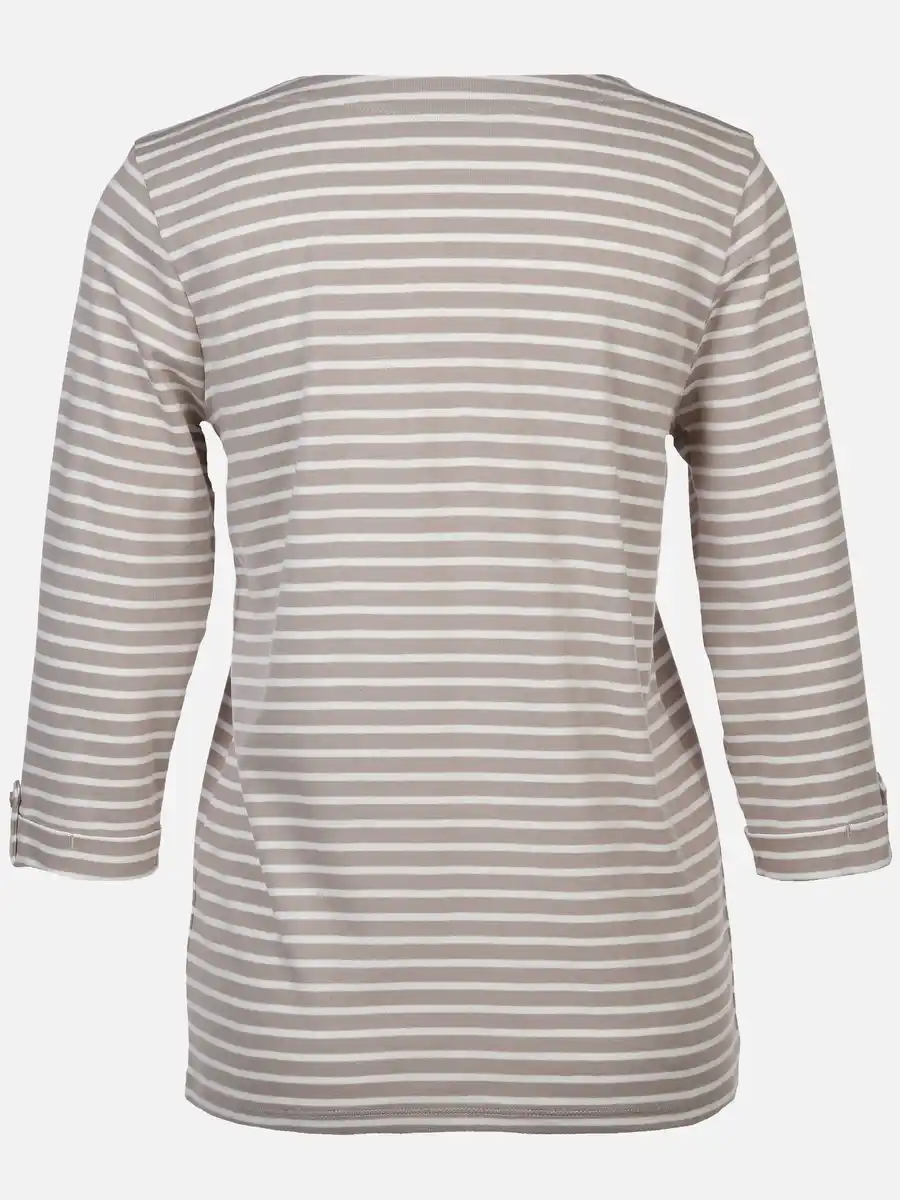 Bild 2 von Damen Streifenshirt mit 3/4 Arm Beige