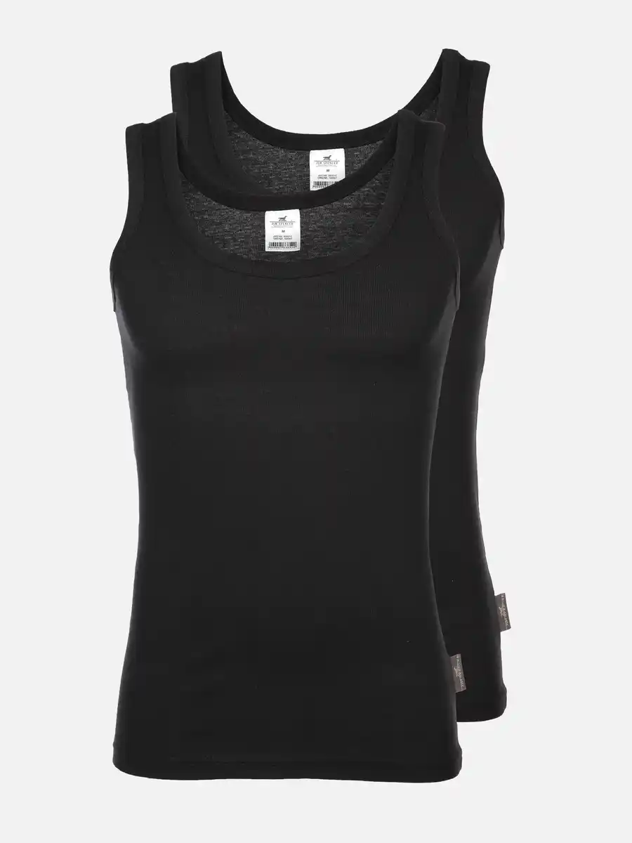 Bild 1 von Herren Bio Unterhemd im 2er Pack Schwarz