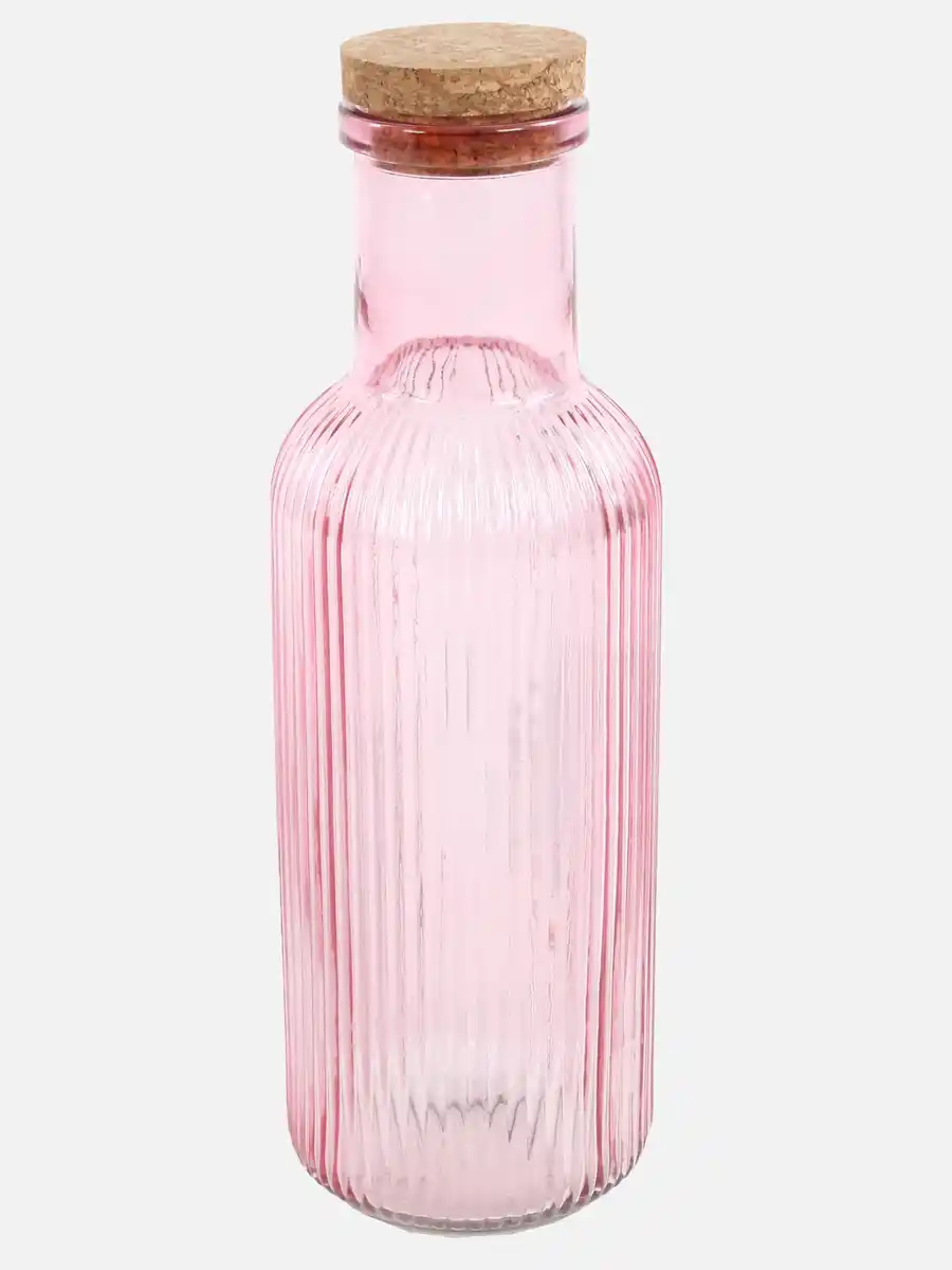 Bild 1 von Glasflasche mit Korkstopfen Pink