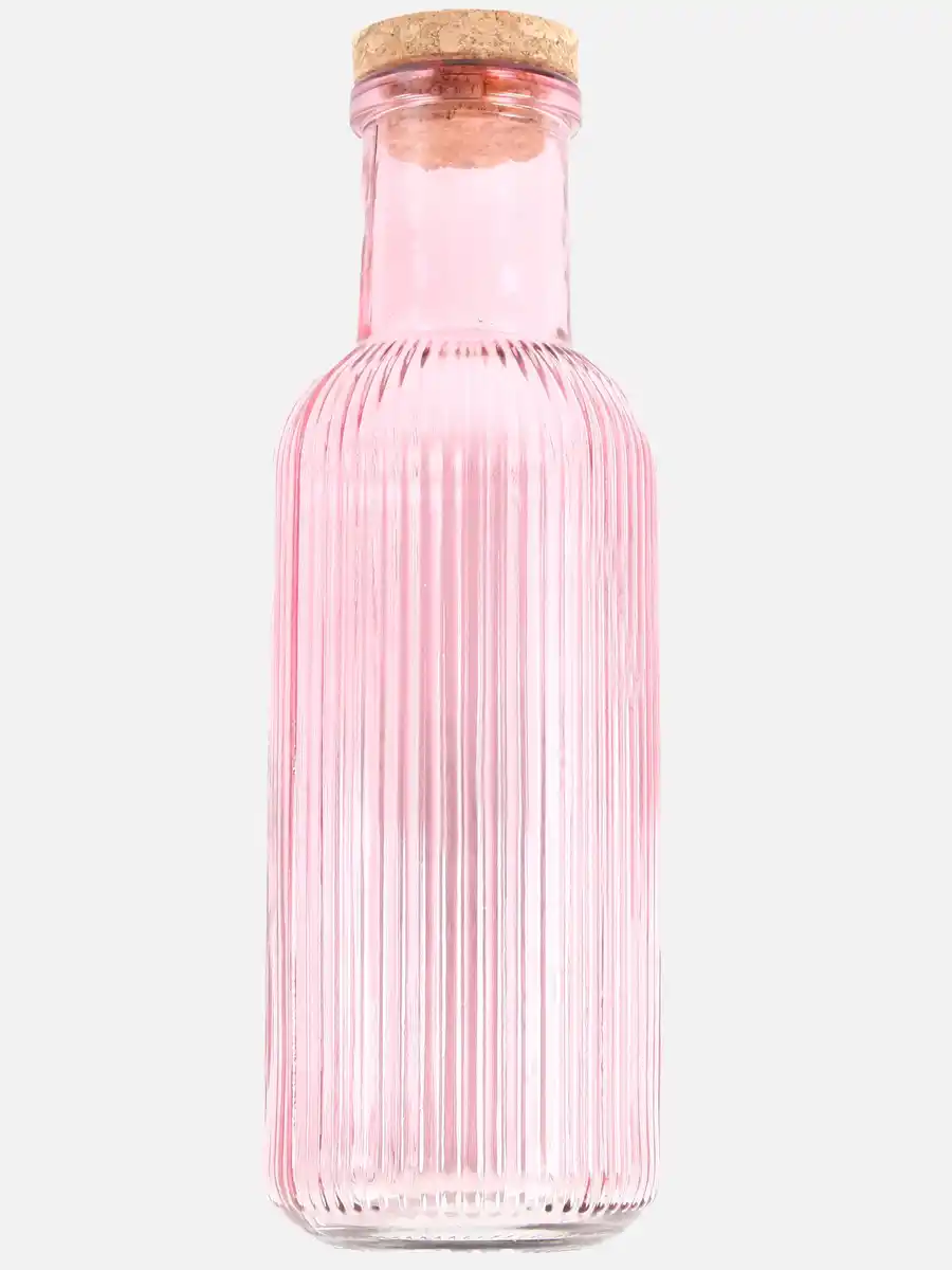Bild 2 von Glasflasche mit Korkstopfen Pink