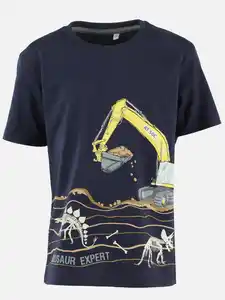 Jungen Shirt mit Frontprint Marine