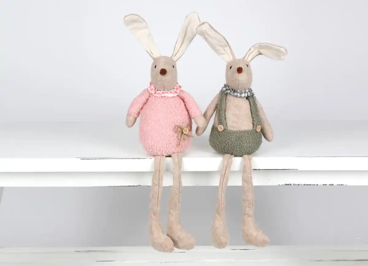 Bild 1 von Kleiner Deko-Hase als Kantenhocker 46cm