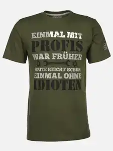 Herren Shirt mit Spruch Oliv