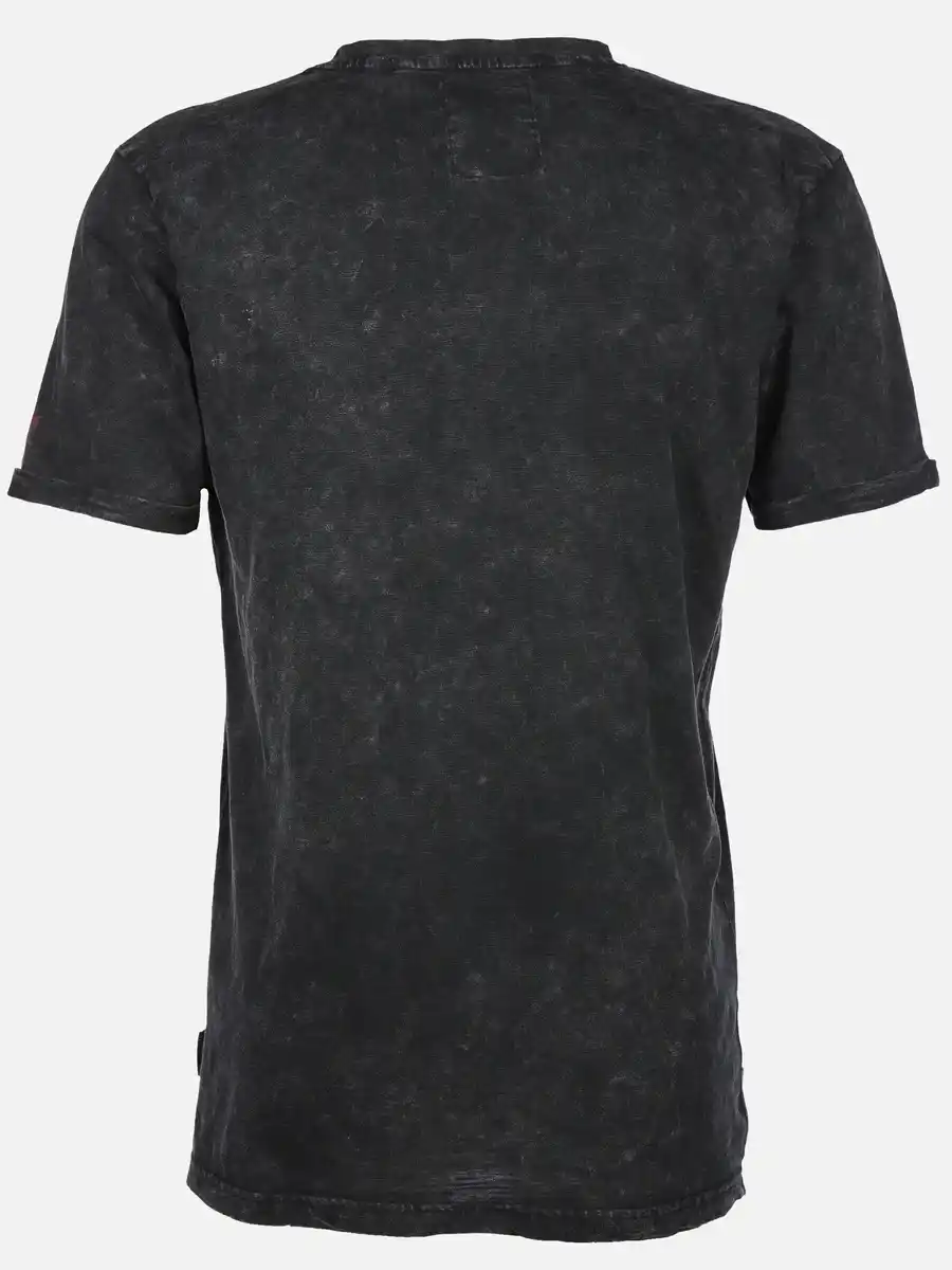 Bild 2 von Herren T-Shirt mit Print in Used Optik Schwarz