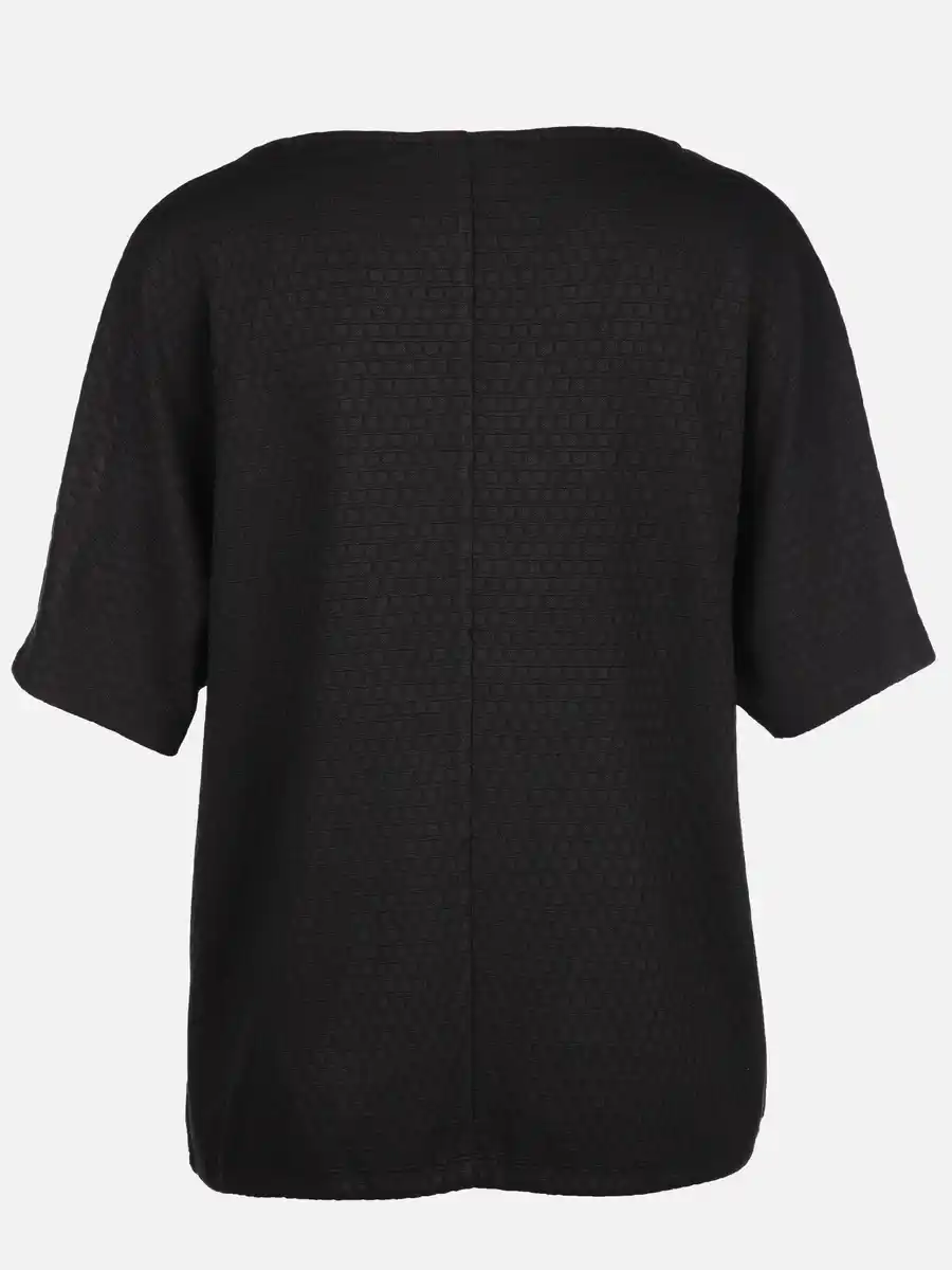 Bild 2 von Damen Struktur Shirt Schwarz