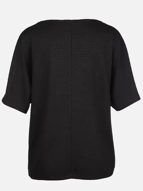 Bild 2 von Damen Struktur Shirt Schwarz