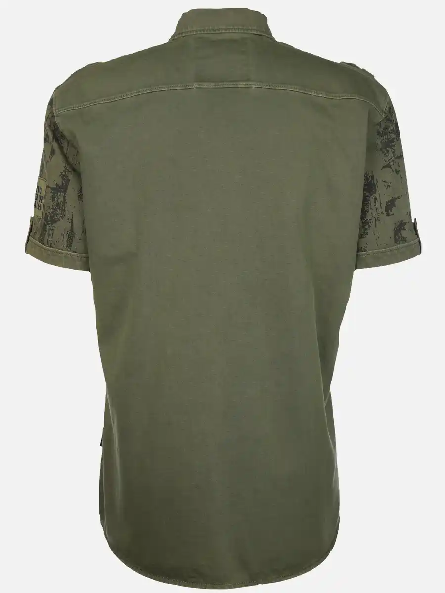 Bild 2 von Herren Jerseyhemd mit Alloverprint Oliv