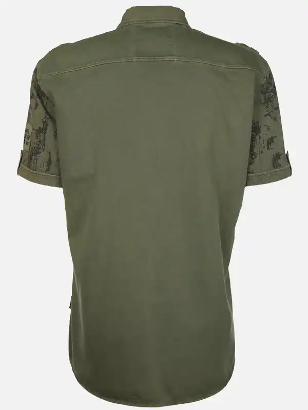 Bild 2 von Herren Jerseyhemd mit Alloverprint Oliv