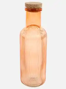 Glasflasche mit Korkstopfen Orange