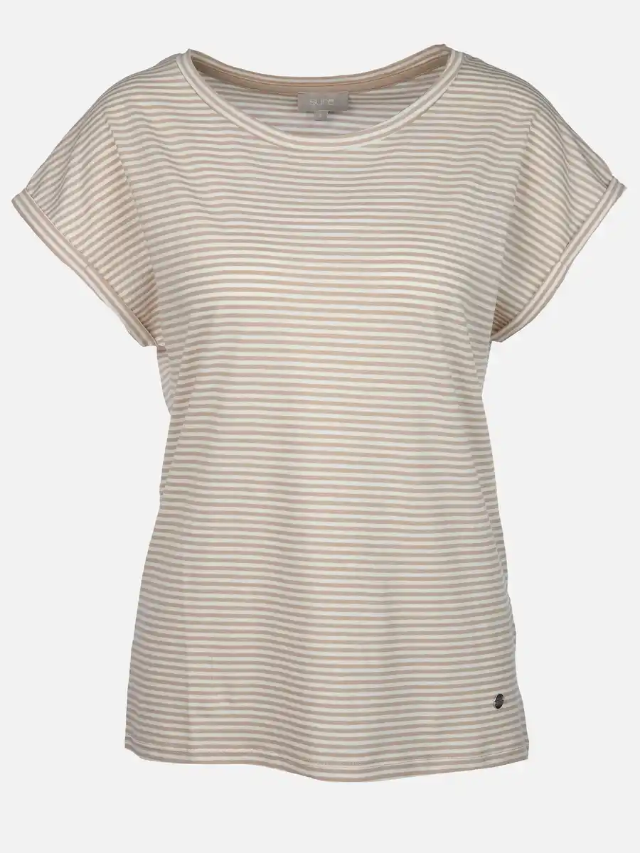 Bild 1 von Damen T-Shirt mit Streifen Beige