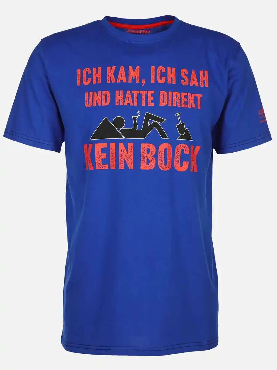 Bild 1 von Herren Shirt mit Spruch Blau