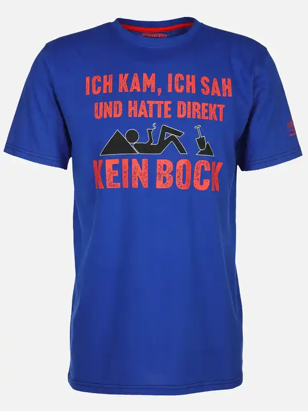 Bild 1 von Herren Shirt mit Spruch Blau