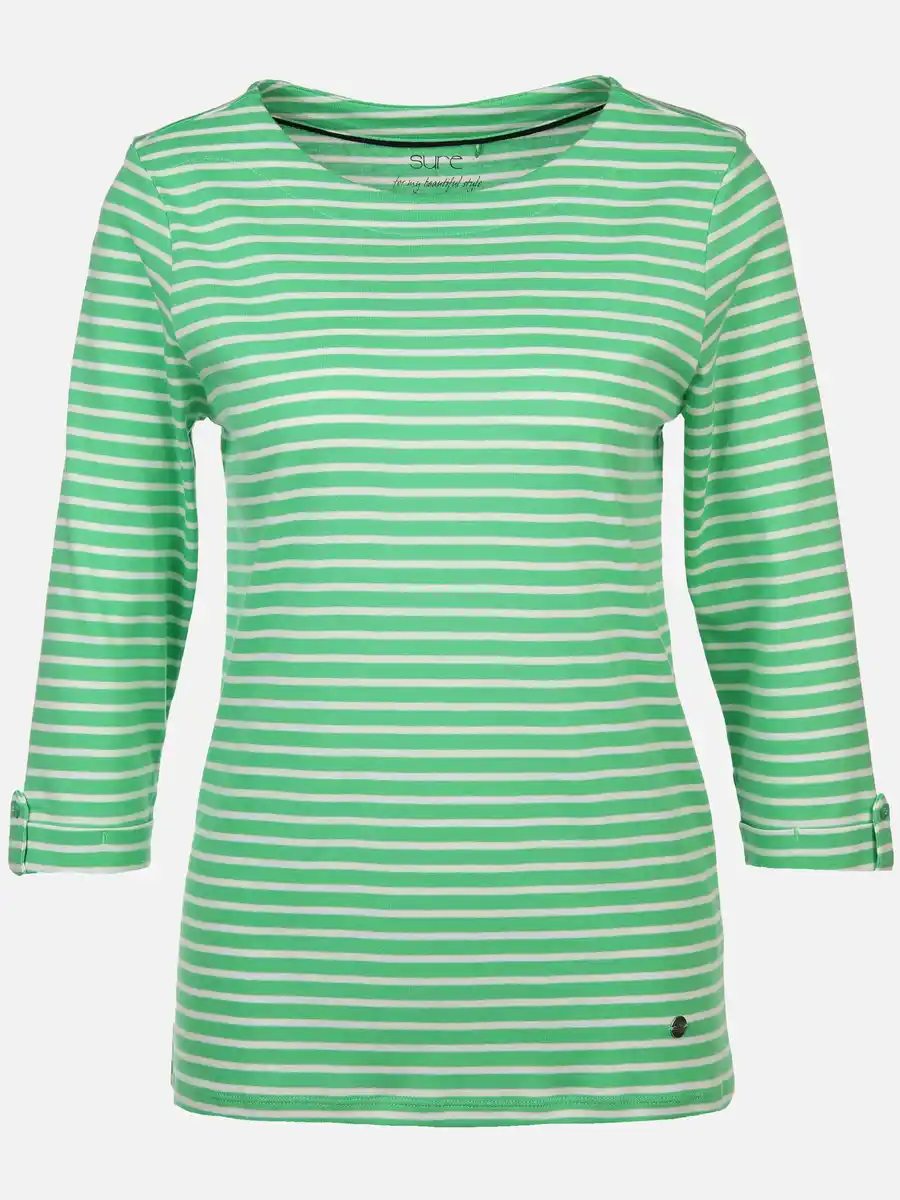Bild 1 von Damen Streifenshirt mit 3/4 Arm Grün
