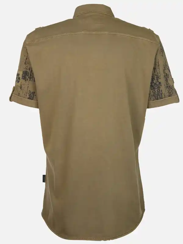 Bild 2 von Herren Jerseyhemd mit Alloverprint Beige