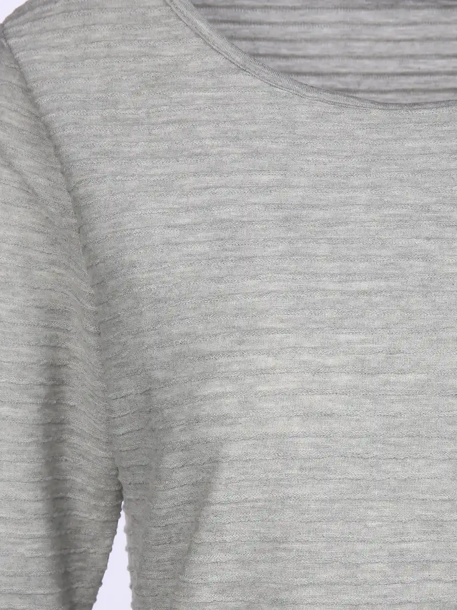 Bild 3 von Damen Struktur Shirt mit 3/4 Arm Grau