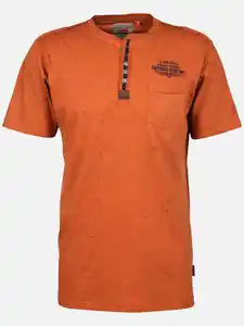 Herren Henleyshirt im Used Look Orange