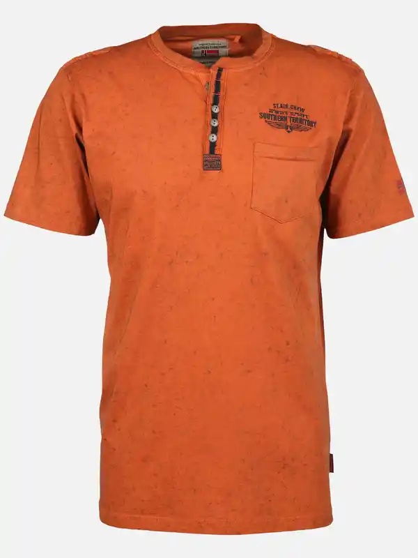 Bild 1 von Herren Henleyshirt im Used Look Orange