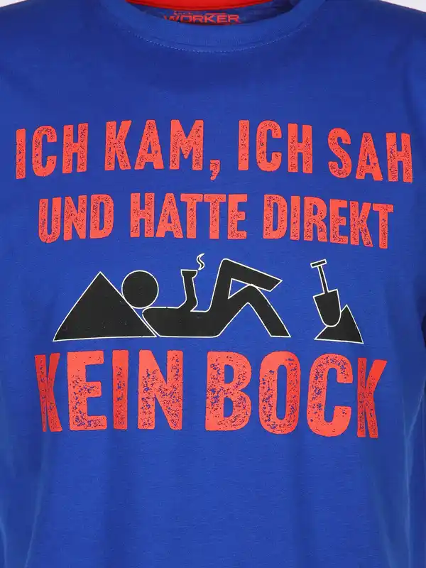 Bild 3 von Herren Shirt mit Spruch Blau