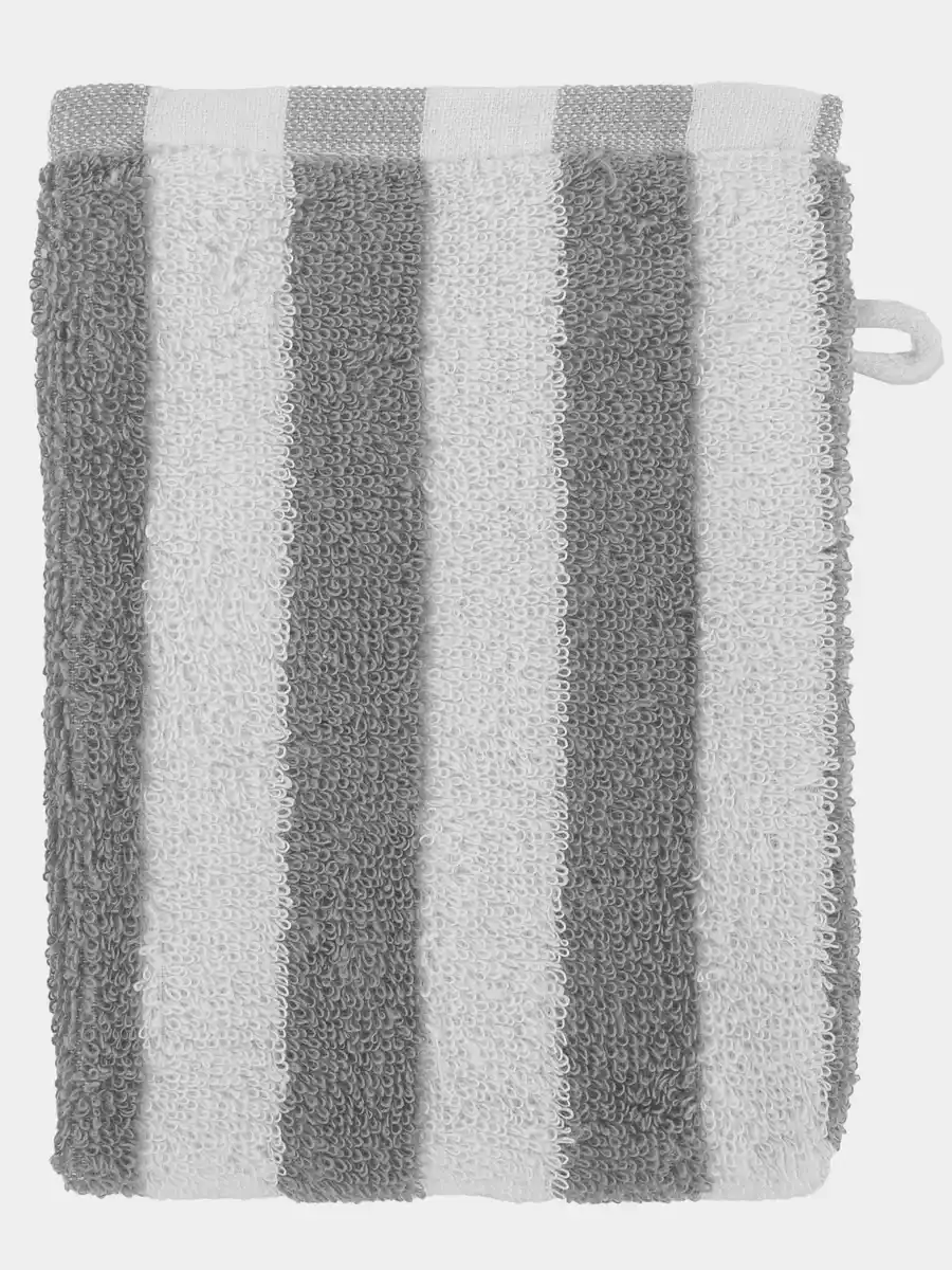 Bild 2 von Waschhandschuh gestreift 16x21 cm Grau