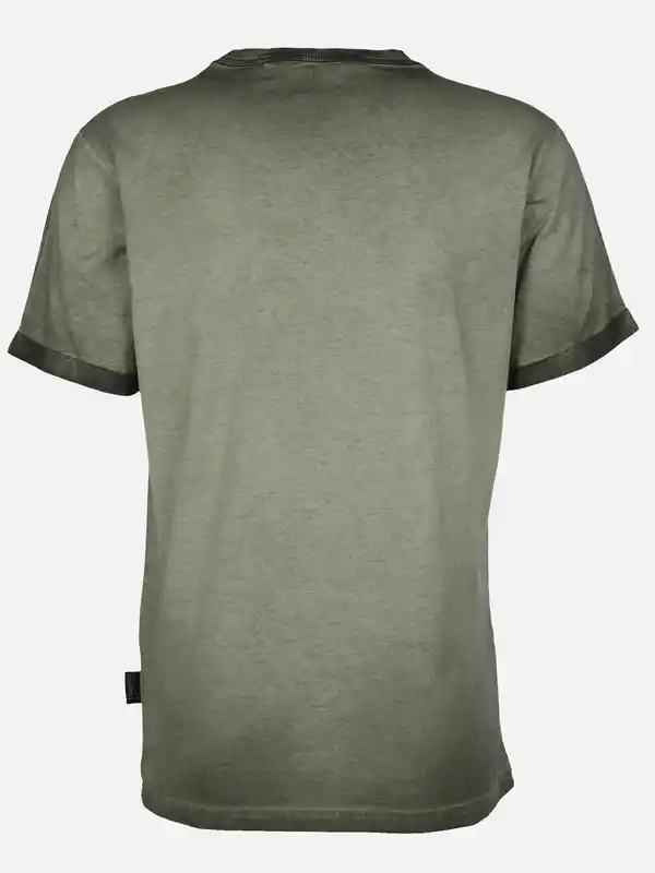 Bild 2 von Herren T-Shirt mit großem Frontprint Oliv