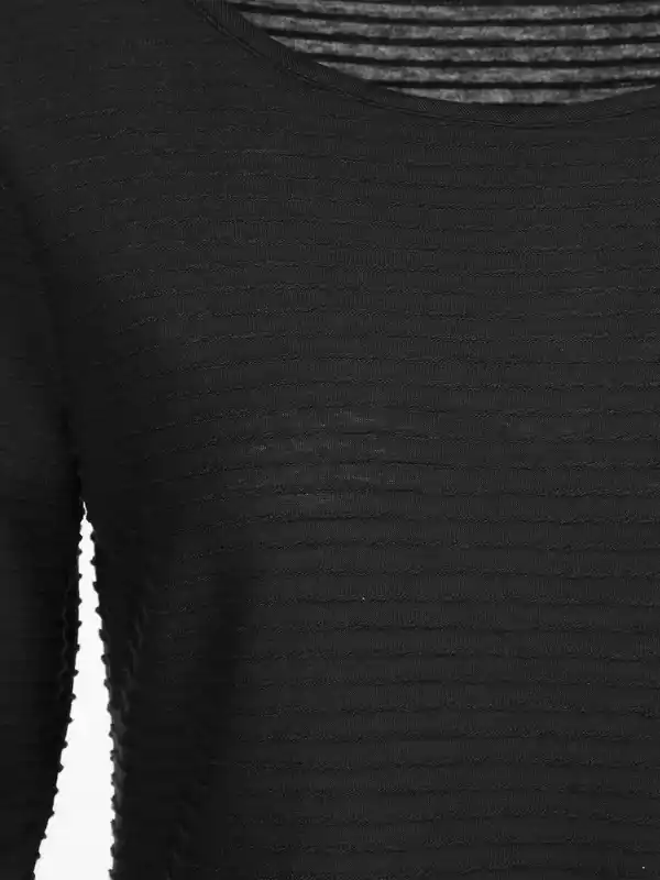 Bild 3 von Damen Struktur Shirt mit 3/4 Arm Schwarz