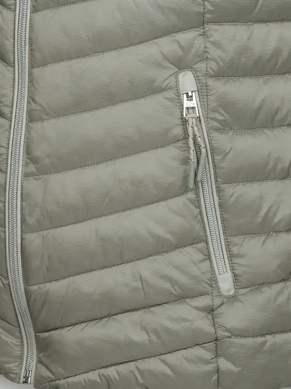 Bild 3 von Damen Steppweste mit abnehmbarer Kapuze Oliv