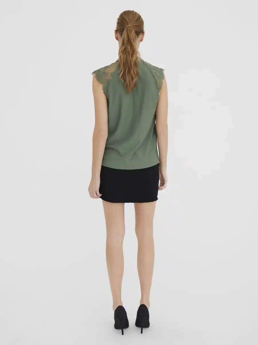 Bild 2 von Vero Moda VMMILLA SL LACE TEE G Spitzentop Grün