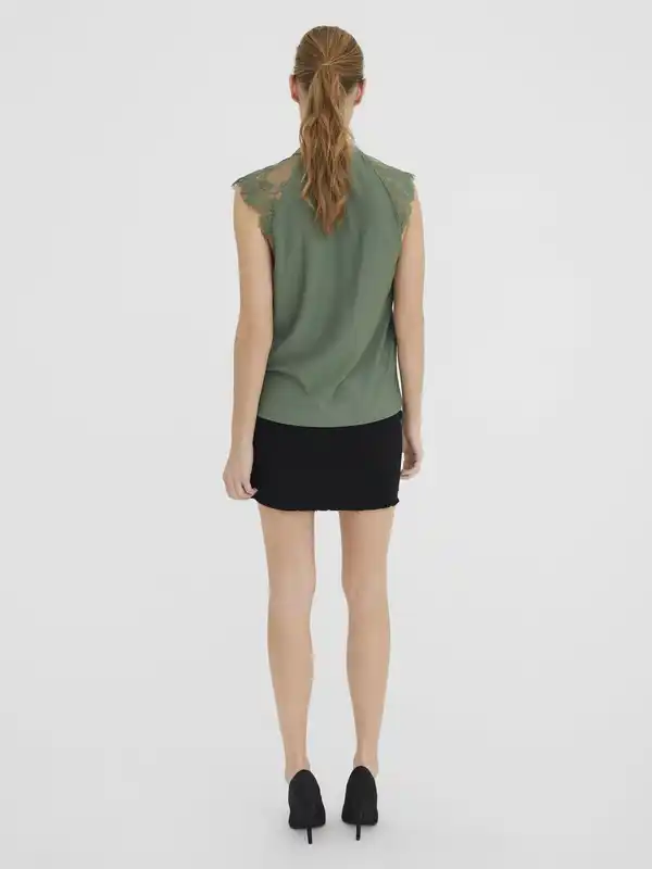 Bild 2 von Vero Moda VMMILLA SL LACE TEE G Spitzentop Grün