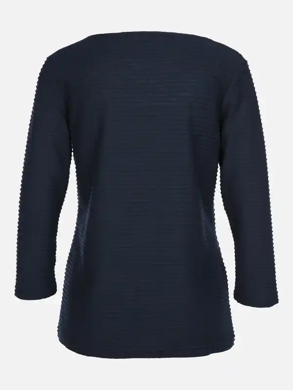Bild 2 von Damen Struktur Shirt mit 3/4 Arm Blau