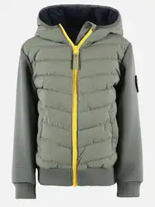 Kinder Hybridjacke mit Kapuze Grün