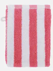 Waschhandschuh gestreift 16x21 cm Pink