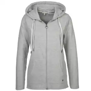 Damen Sweatjacke mit Kapuze Grau