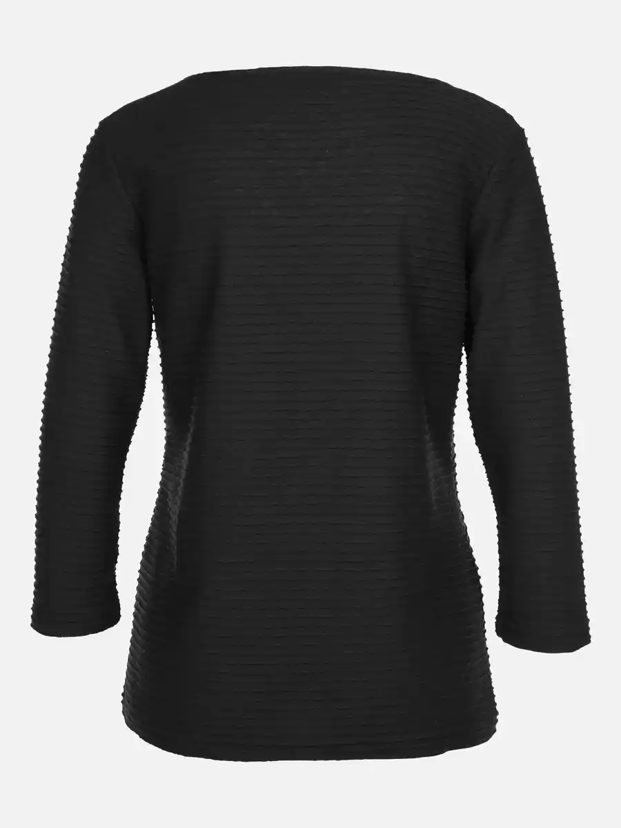 Bild 2 von Damen Struktur Shirt mit 3/4 Arm Schwarz