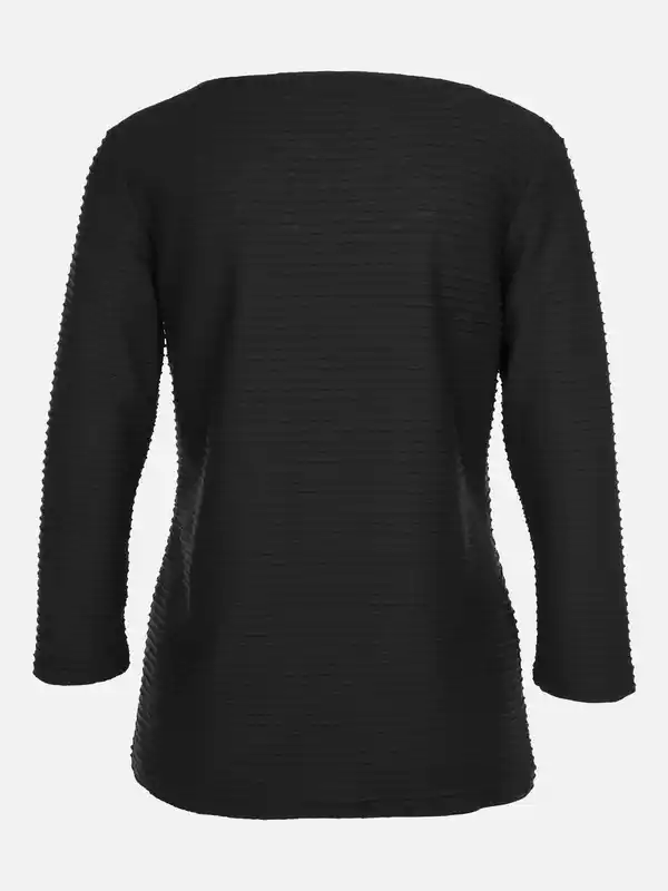Bild 2 von Damen Struktur Shirt mit 3/4 Arm Schwarz