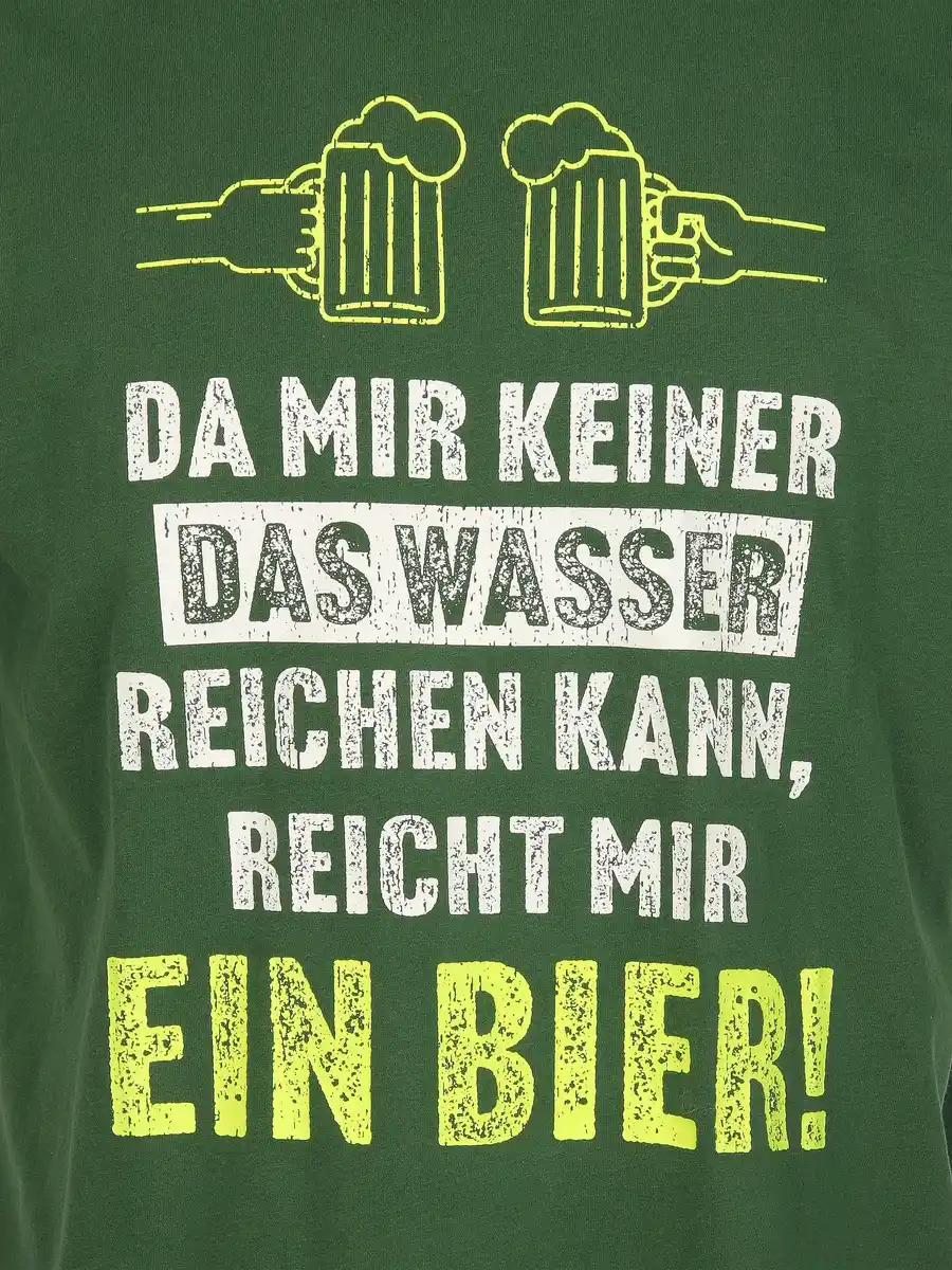 Bild 3 von Herren Shirt mit Spruch Grün