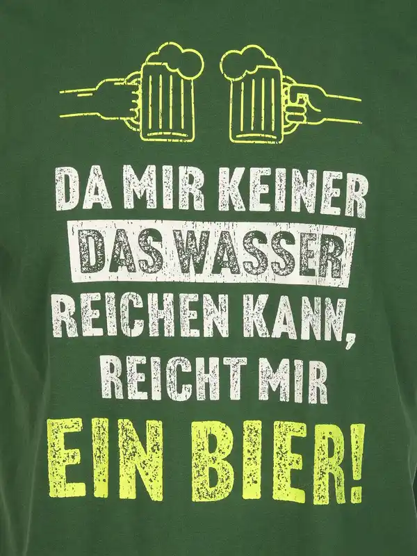 Bild 3 von Herren Shirt mit Spruch Grün