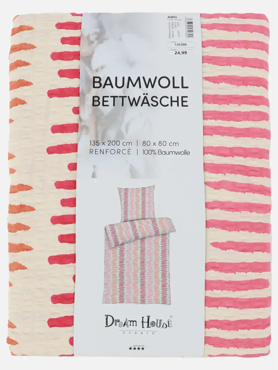 Bild 2 von Seersucker Bettwäsche, 135x200cm Weiß