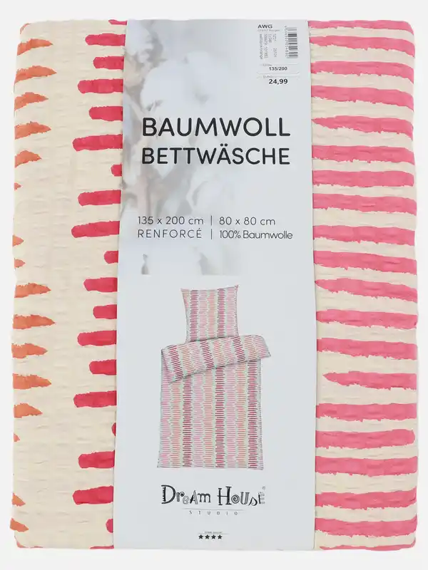 Bild 2 von Seersucker Bettwäsche, 135x200cm Weiß