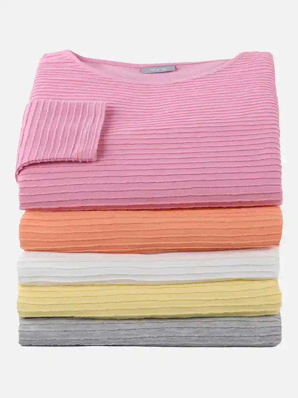 Bild 4 von Damen Struktur Shirt mit 3/4 Arm Grau