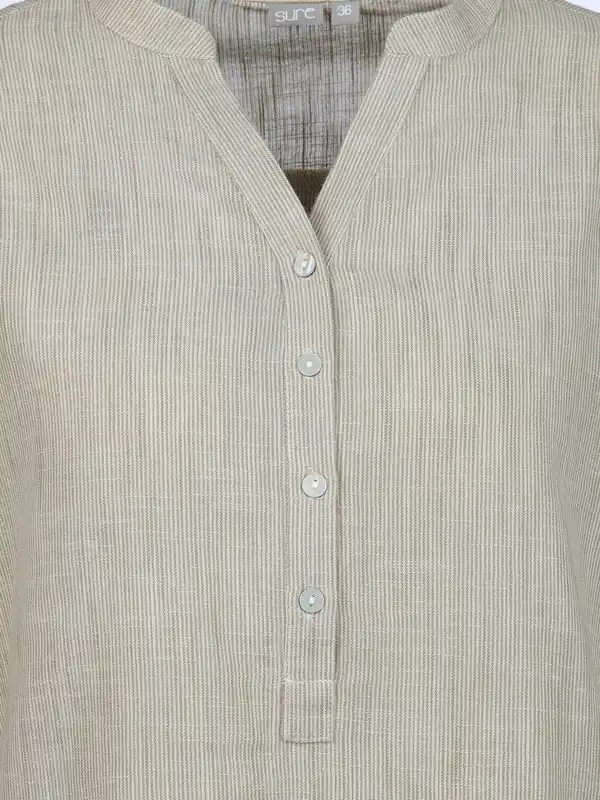 Bild 3 von Damen Bluse mit feinen Streifen Oliv