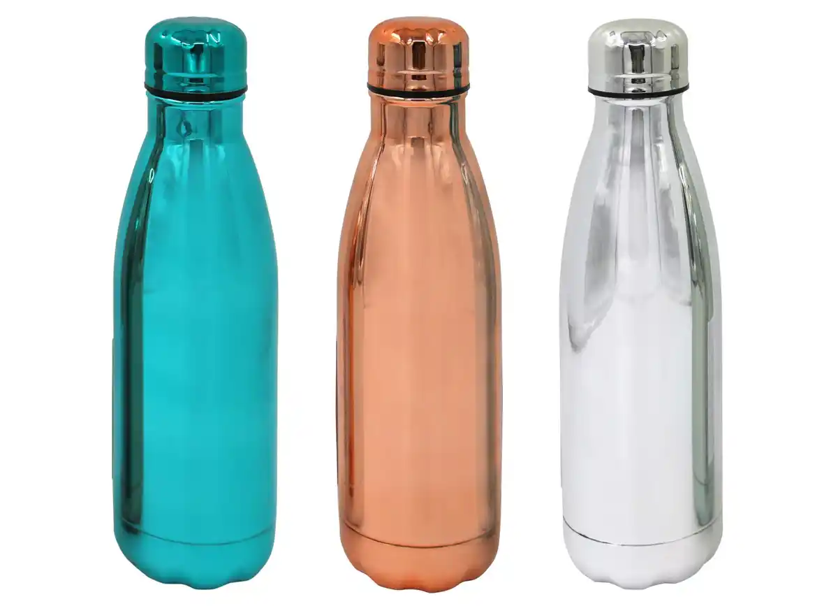 Bild 1 von Edelstahl Isolierflasche Blau/Bronze/Silber glänzend 500ml