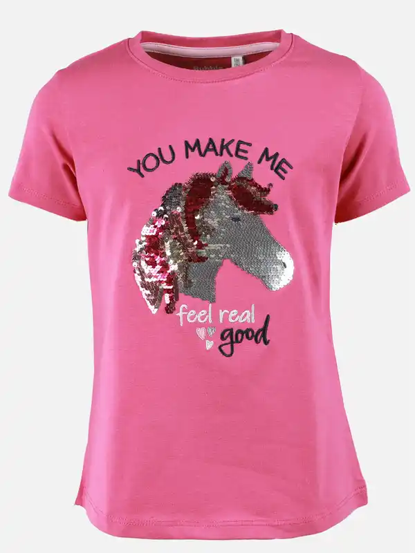 Bild 1 von Mädchen Langarmsshirt mit Paillettenmotiv Einhorn Pink