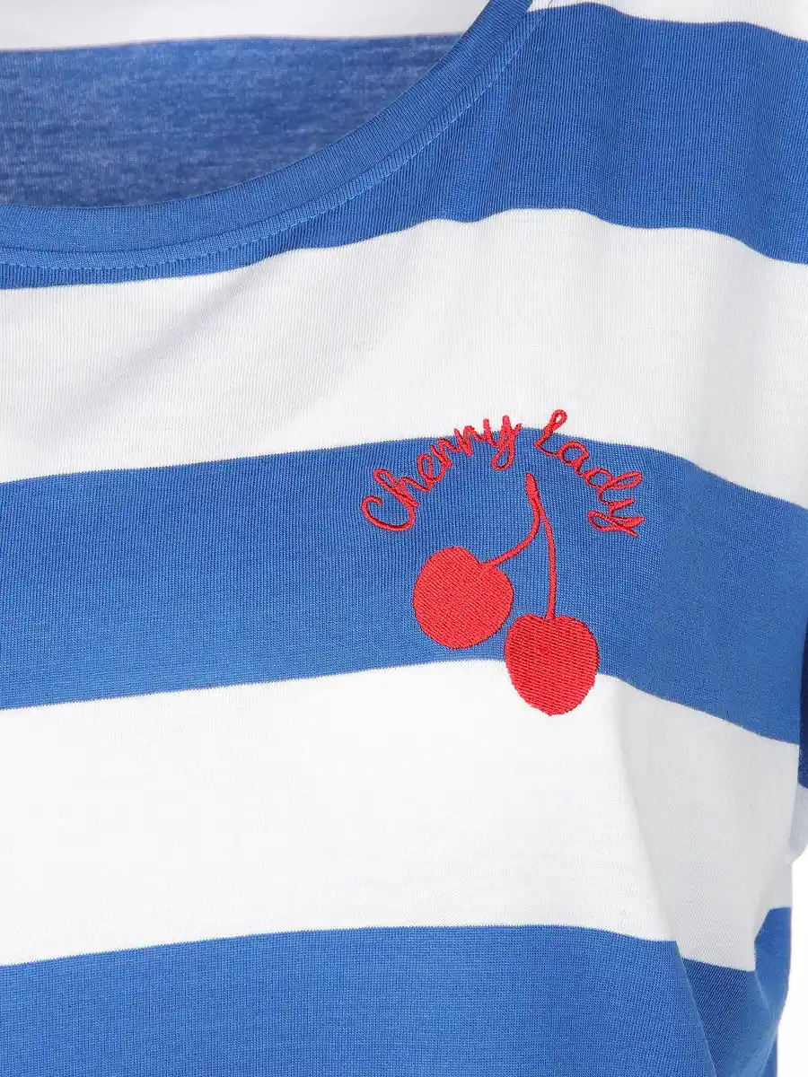 Bild 3 von Damen Nachtshirt mit Streifen Weiß