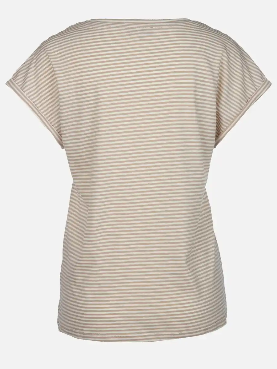 Bild 2 von Damen T-Shirt mit Streifen Beige