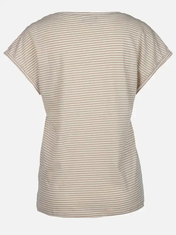 Bild 2 von Damen T-Shirt mit Streifen Beige