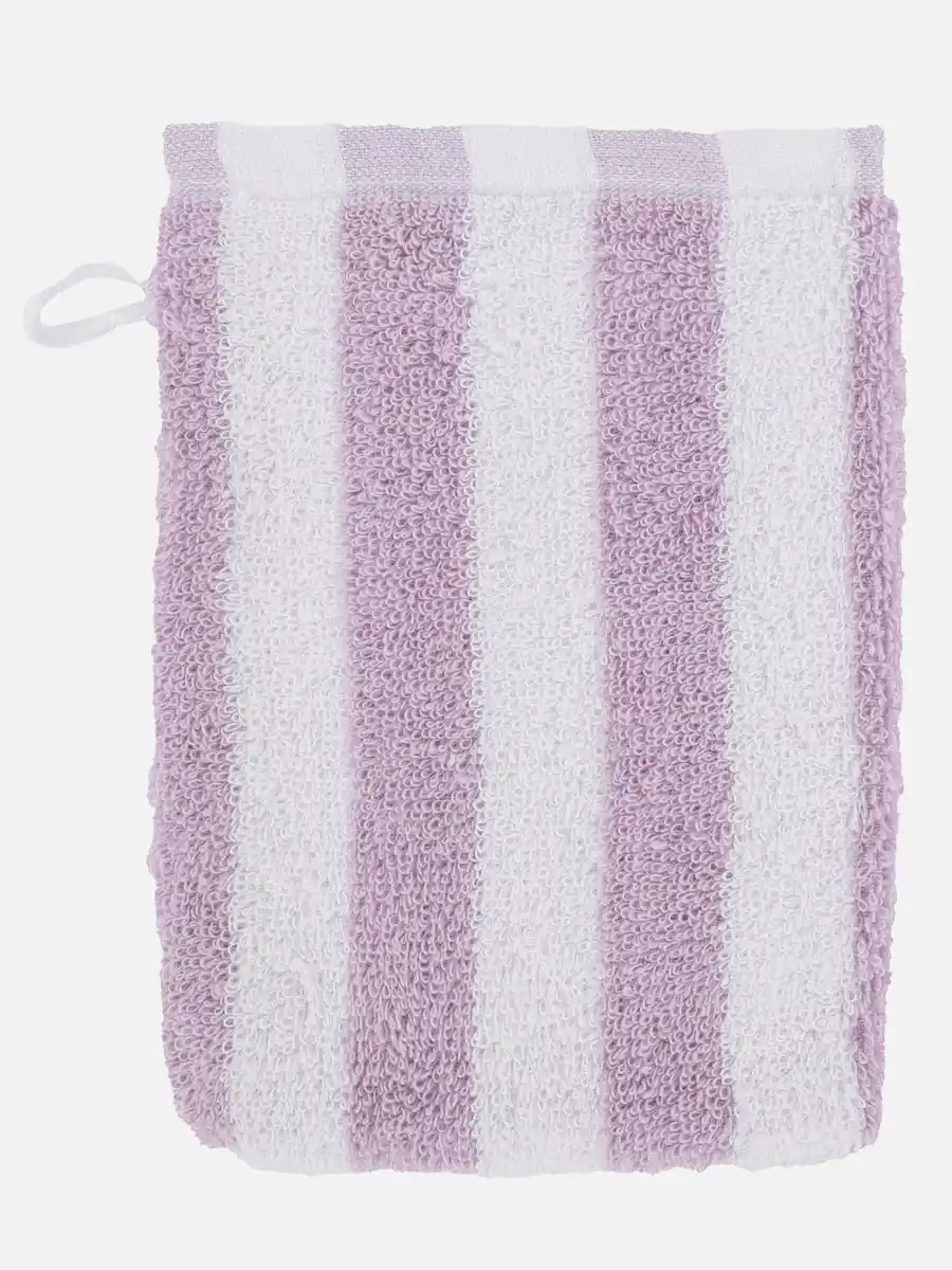 Bild 1 von Waschhandschuh gestreift 16x21 cm Lila
