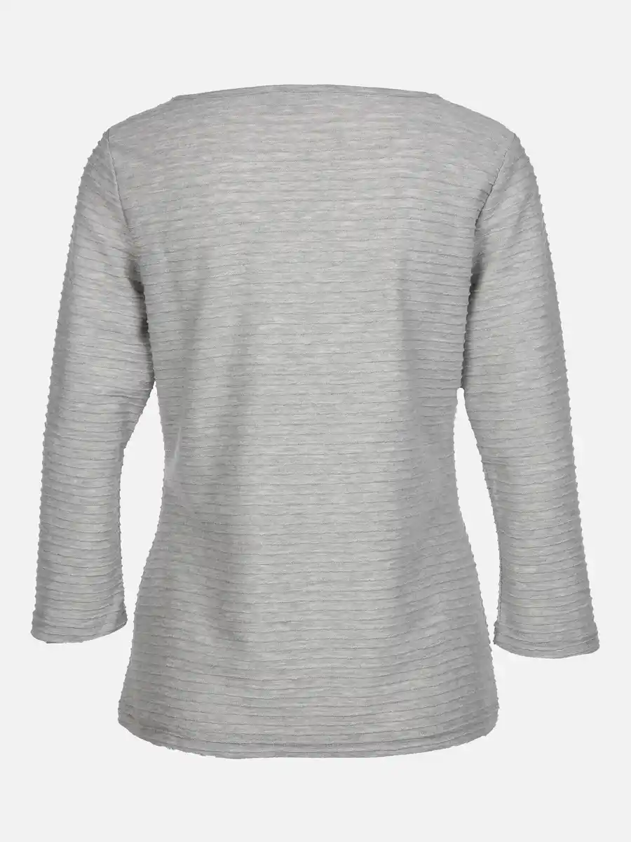 Bild 2 von Damen Struktur Shirt mit 3/4 Arm Grau