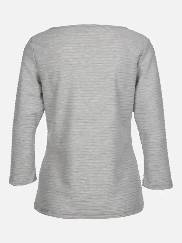 Bild 2 von Damen Struktur Shirt mit 3/4 Arm Grau