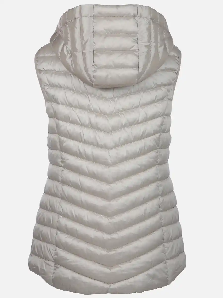 Bild 2 von Damen Steppweste mit abnehmbarer Kapuze Grau